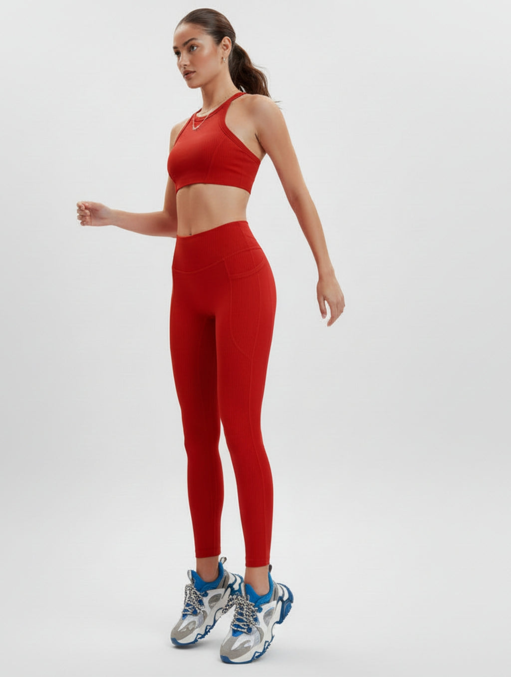 Ribbed High-Waist Leggings