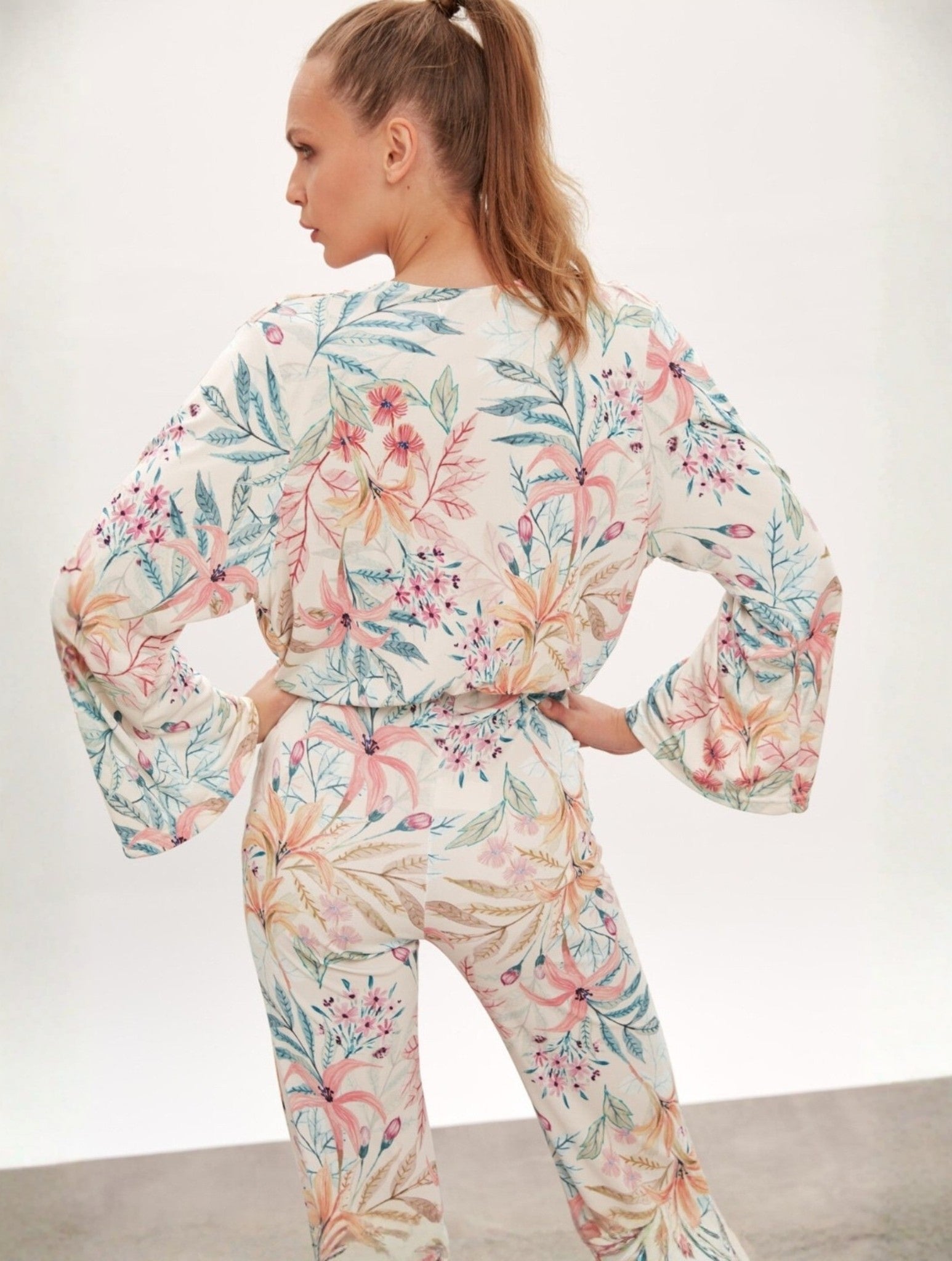 Floral Luxe Wrap Jumpsuit