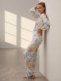 Floral Luxe Wrap Jumpsuit