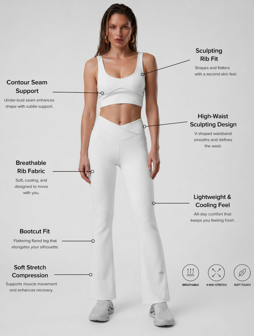 Ribbed Bootcut Leggings