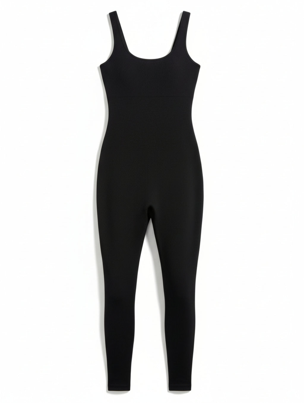 Black SculptRib Power Jumpsuit