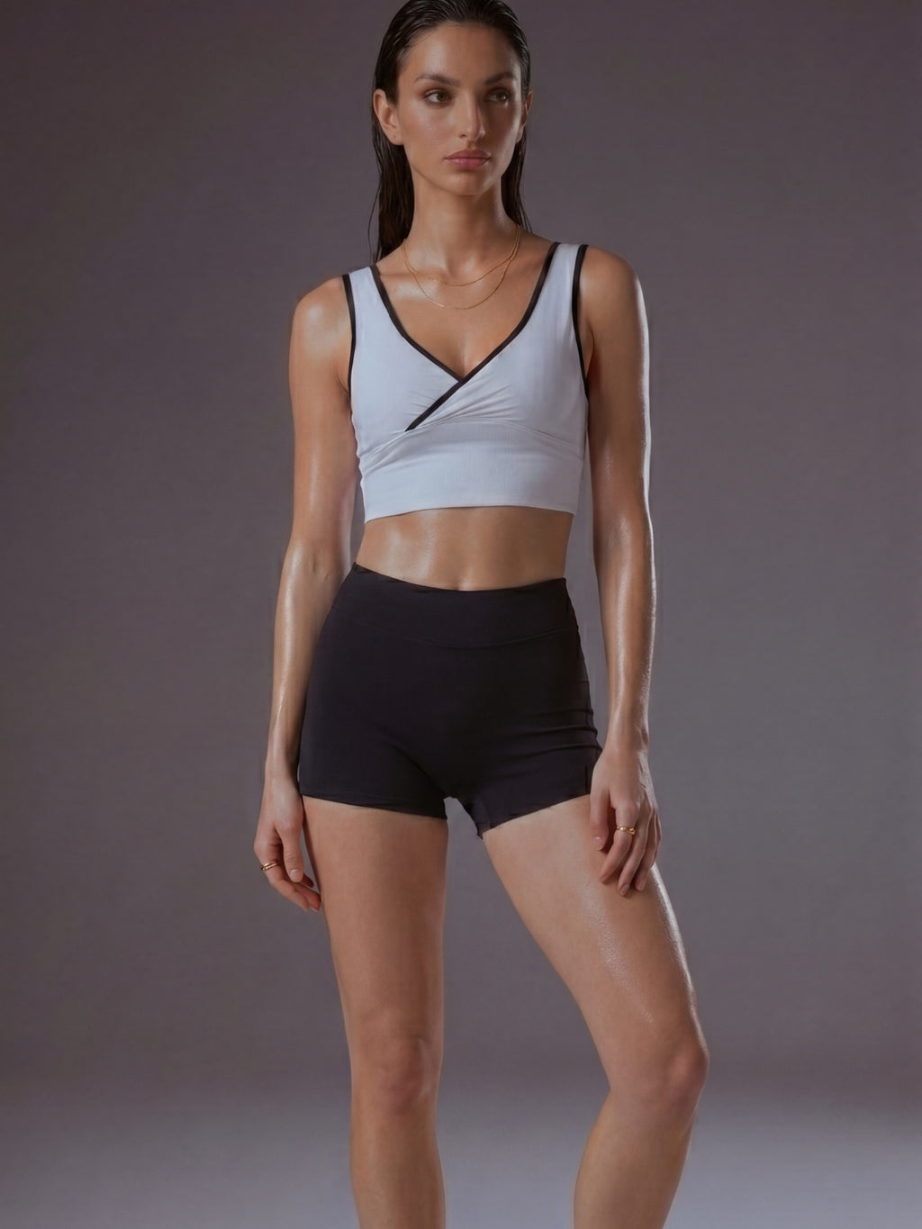 Black Sculpting Mini Shorts