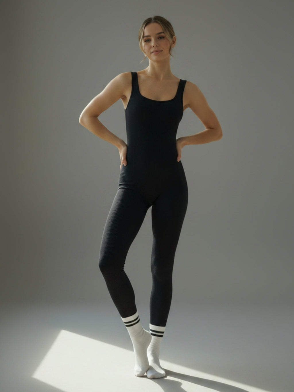 Black Rib Perfect Fit Jumpsuit