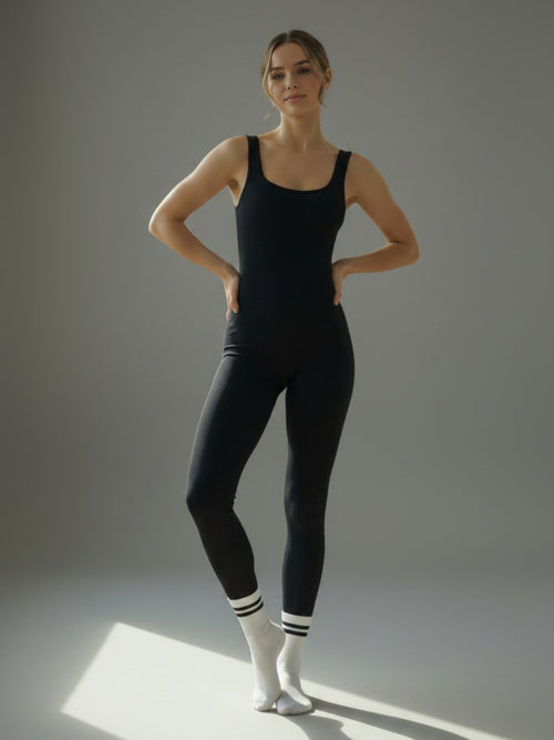 Black Rib Perfect Fit Jumpsuit