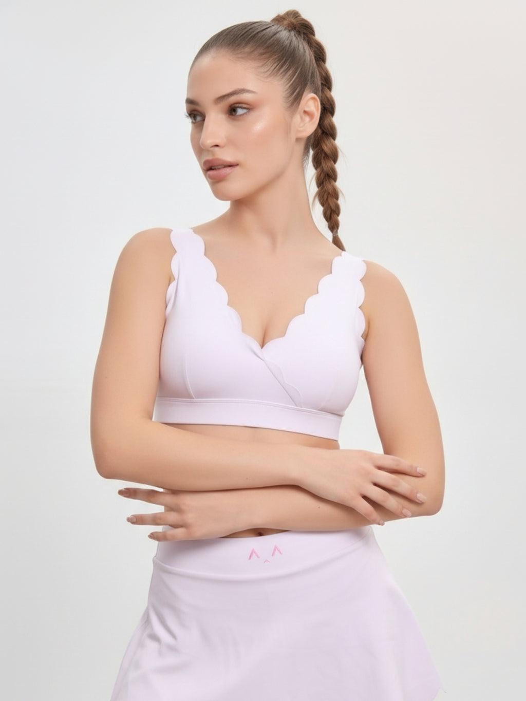 Scallop Lilac Sports Bra
