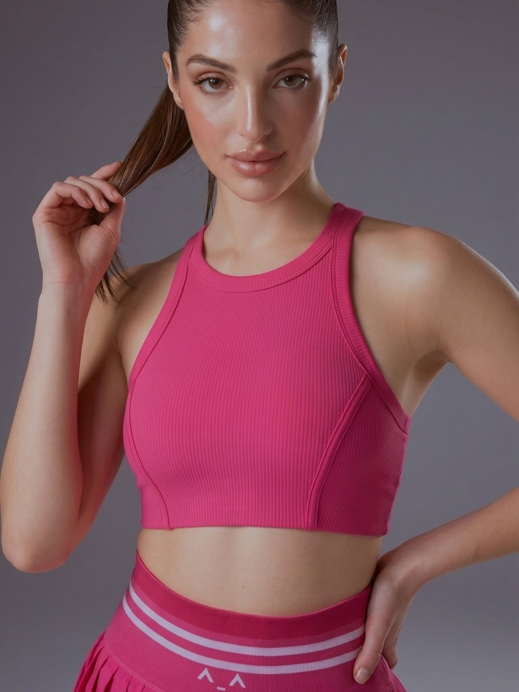 Hot Pink Basic Sports Top