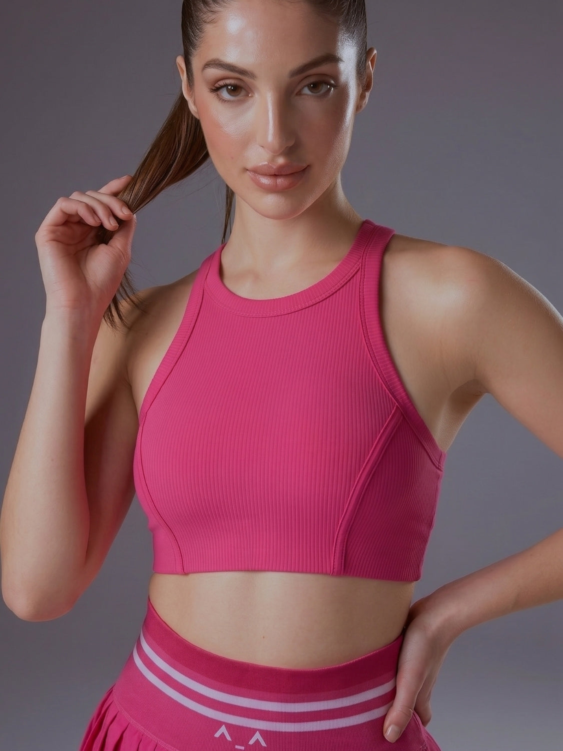 Hot Pink Basic Sports Top