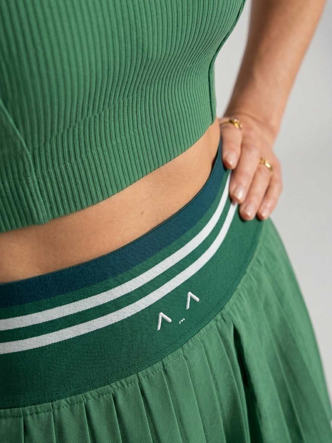 Forest Pleat Tennis Skirt