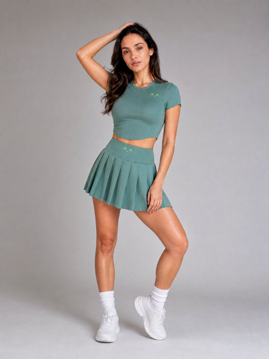 Sage Motion Pleated Tennis Skirt