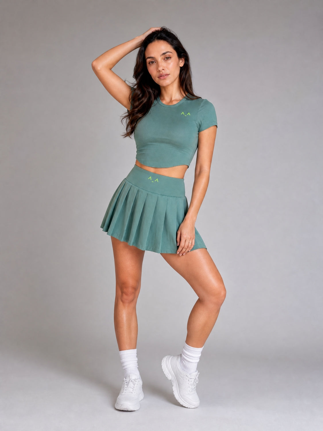 Sage Motion Pleated Tennis Skirt
