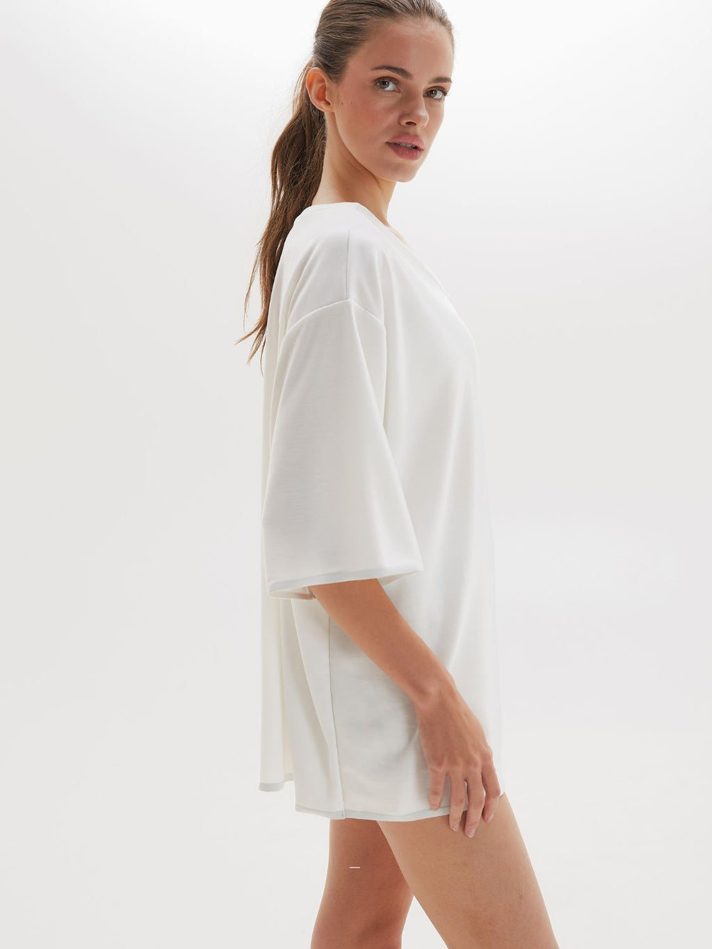 Cupro-Touch Oversized Tee