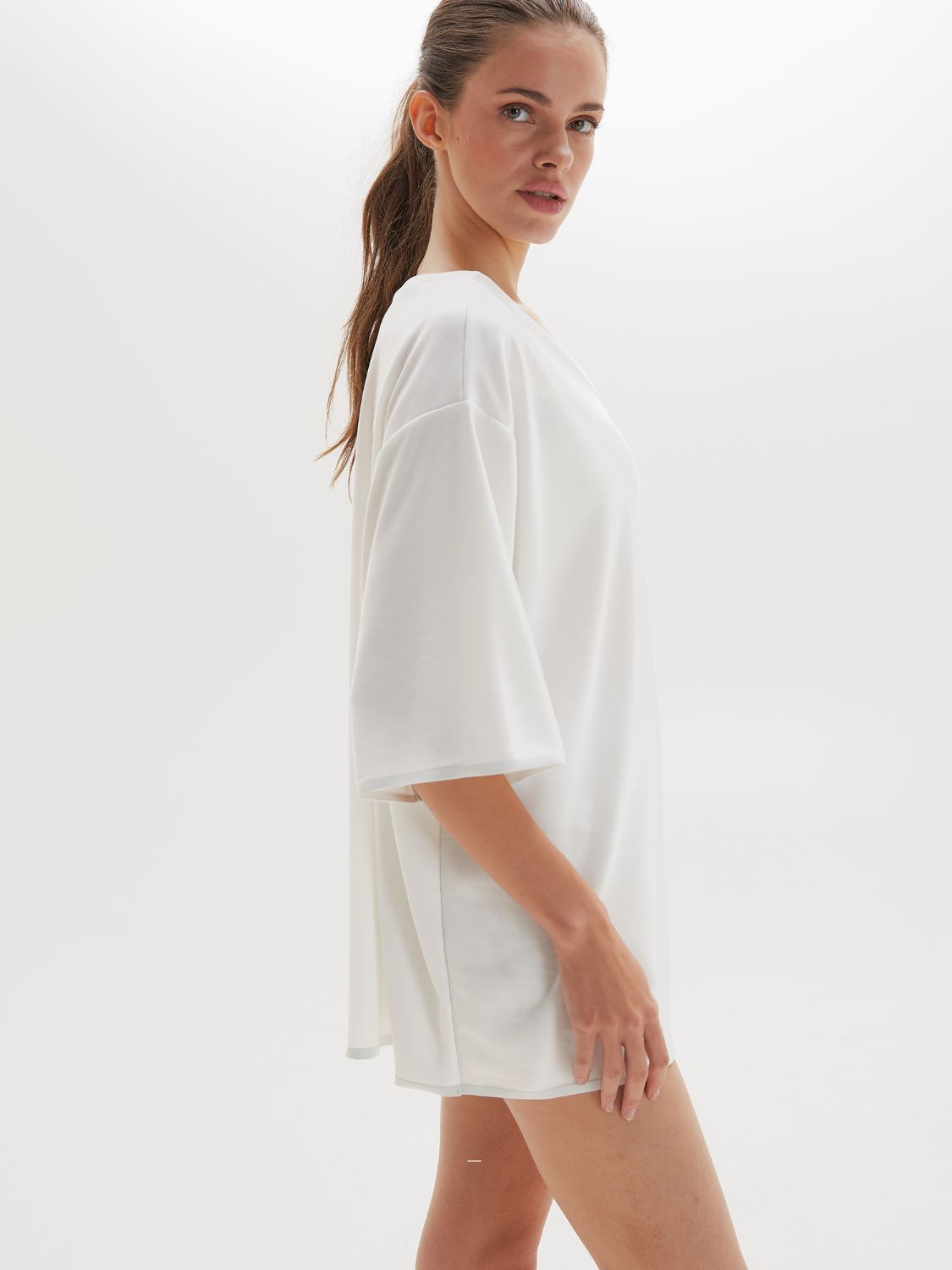 Cupro-Touch Oversized Tee