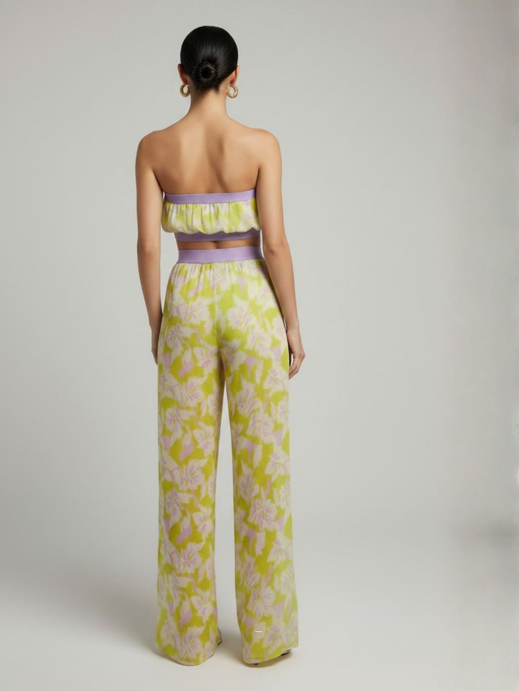 Strapless Elegance Yellow Crop Top