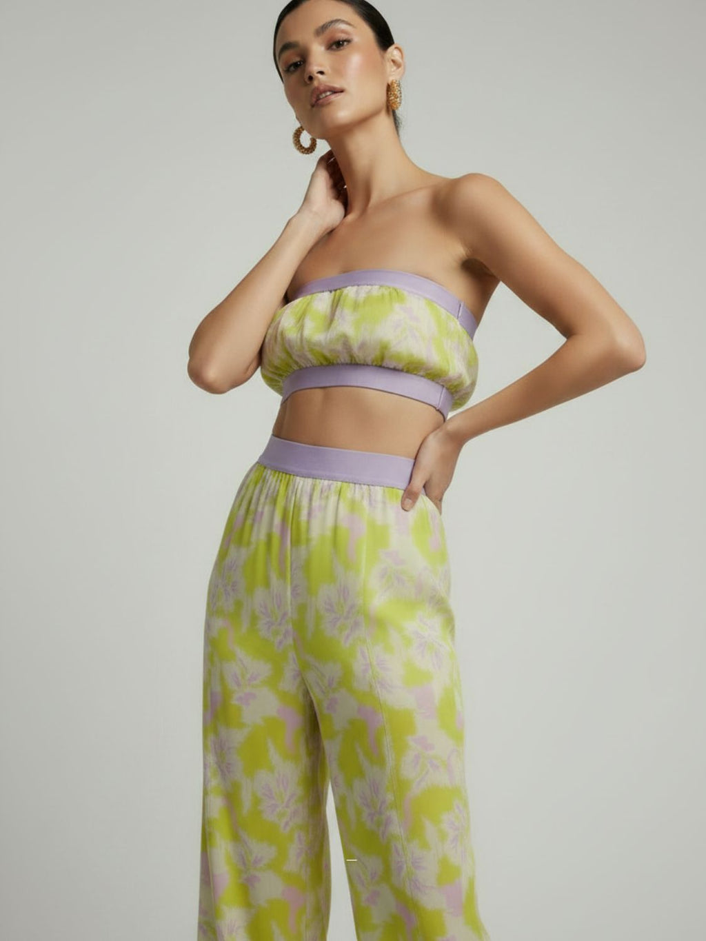 Strapless Elegance Yellow Crop Top