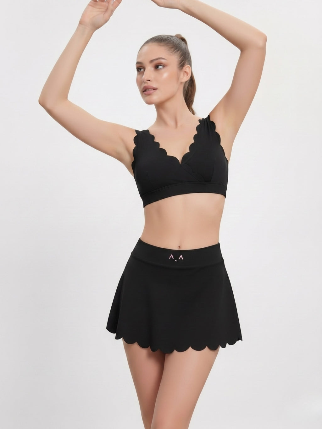Waves Black Sports Bra