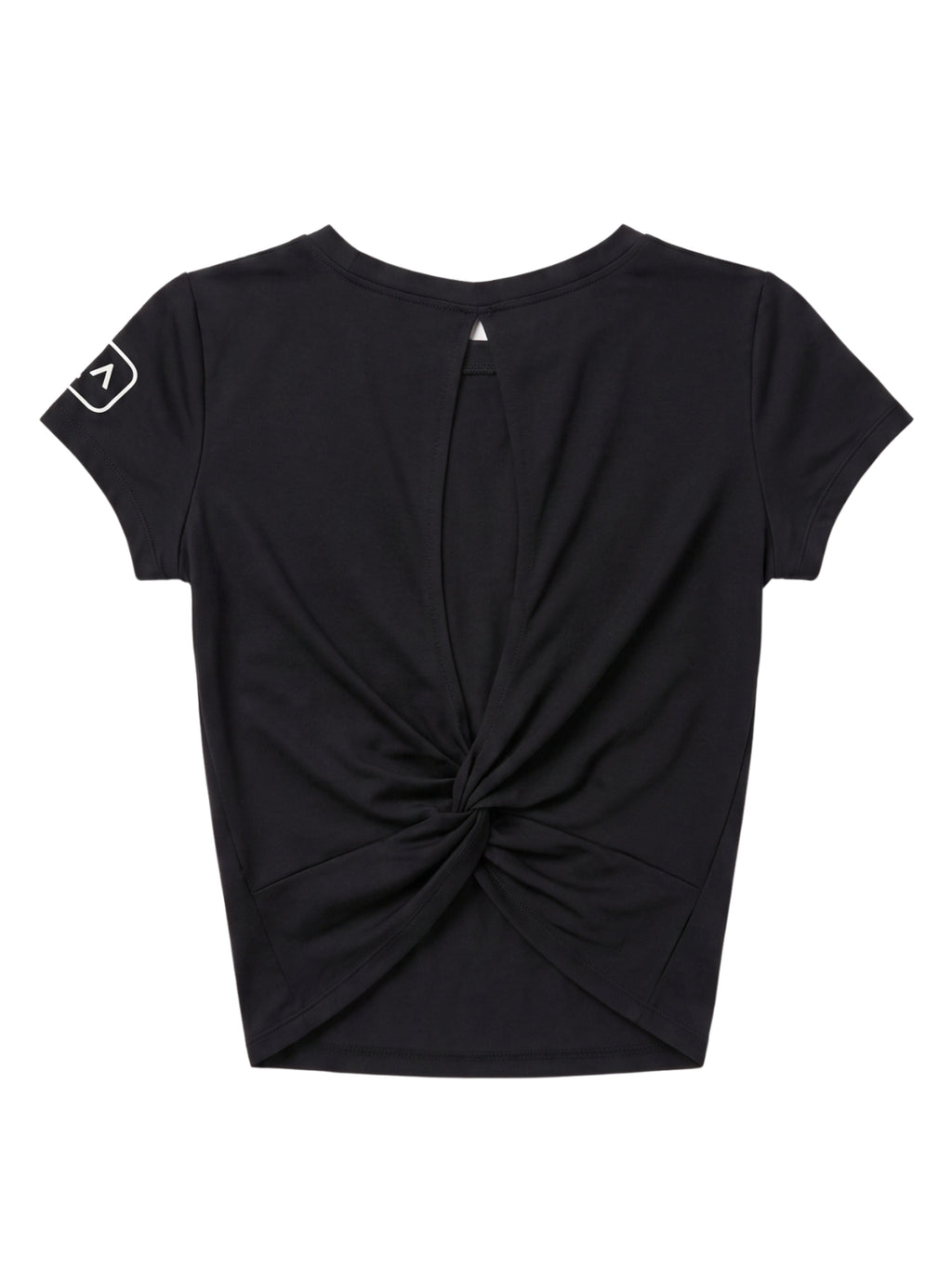 Open Black Twist Tee
