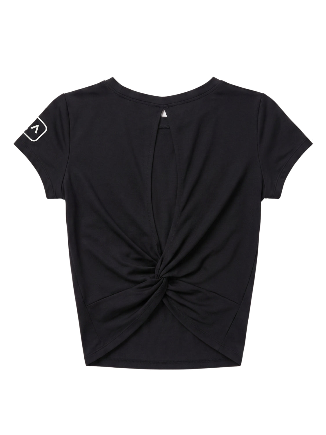Open Black Twist Tee